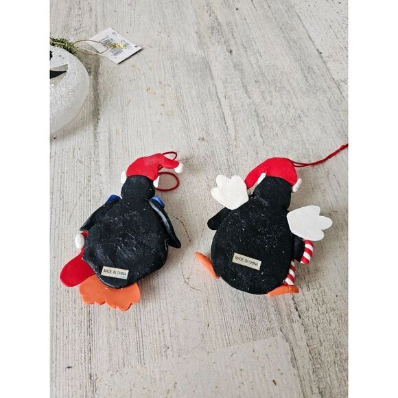 Glass cannon falls penguin ornament dough Xmas tree set - Picture 8 of 8